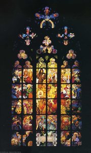 Stained-Glass Window in St. Vitus Cathedral