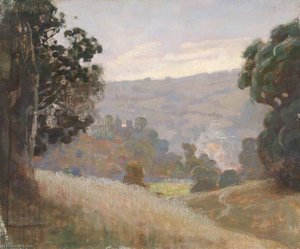 Village From Hillside — Benjamin Haughton