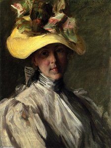 Woman With A Large Hat — William Merritt Chase