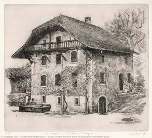 House of the ancient Dime at Antagnes in canton Vaud