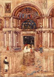 The Porch With The Old Mosaics, St. Mark's, Venice — Maurice Brazil Prendergast, Post-impressionism