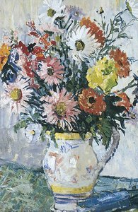 Flowers In A White Vase — Mary Ethel Hunter