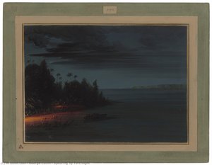 Spearing By Torchlight — George Catlin