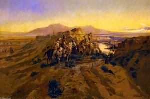 Planning The Attack — Charles Marion Russell