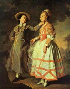 Portrait Of E. N. Khruschova And Princess E. N. Khovanskaya — Dmitry Grigoryevich Levitsky