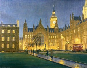Palace Of Westminster From Old Palace Yard — Julian Barrow, Impressionism