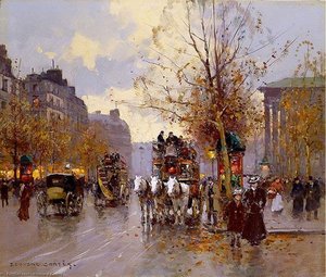 Omnibus On The Place De La Madeleine — Edouard Cortès