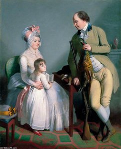 Mr And Mrs John Custance Of Norwich And Their Daughter Frances — Sir William Beechey