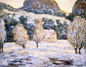 Winter Landscape (also Known As Trees In Nblossom) — Ernest Lawson, American Impressionism