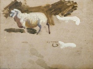 Study Of An Exmoor Sheep — Sir Alfred James Munnings