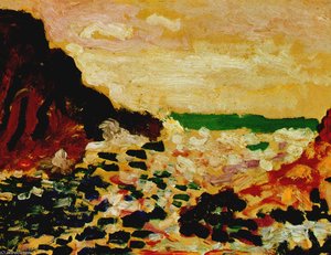 Bord De Mer À Collioure Huile Sur Toile - (24.5x32) — Henri Matisse, Fauvism