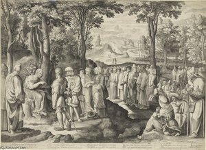 St. John The Baptist Preaching In The Desert — Nicolaes De Bruyn