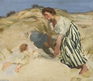 The Striped Skirt — Charles Henry Sims