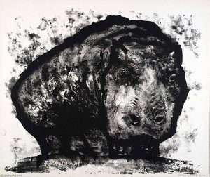 (A Bestiary, portfolio) Hippopotamus