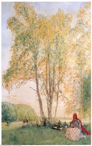 Bajo Los Abedules — Carl Larsson
