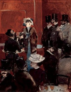 Café Interior — Jean Louis Forain, Impressionism