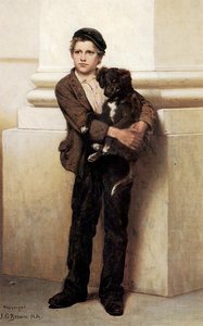 Frank And His Dog — John George Brown
