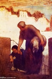 The Laundress — Honoré Daumier