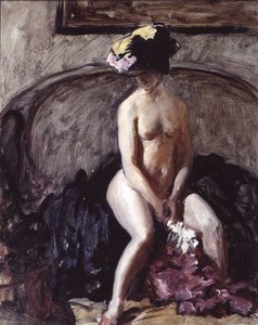 Seated Nude The Black Hat — Philip Wilson Steer
