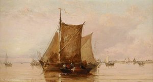 A Barge On The Texel — James Webb