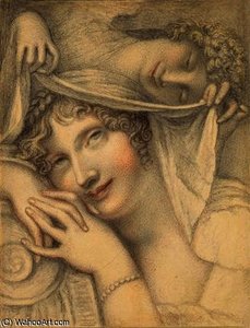 Portrait Of Mrs Udy Or 'beauty Embraced By Sleep — Richard Cosway