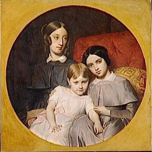 PORTRAIT DES TROIS FILLES D'ALPHONSE JACOB DESMALTER (plus tard Mesdames Guillaume, Lecast et Bonart)