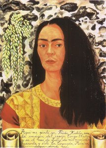 Selbstporträt Mit Losem Haar — Frida Kahlo, Mexican Surrealism