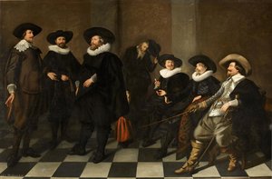 Portrait Of The Regents Of The Amsterdam City Orphanage In (1633.) — Abraham De Vries