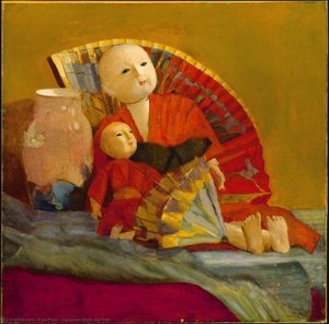 Japanese Dolls And Fan — Paul Peel