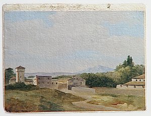 A La Villa Borghese Groupe De Maisons — Pierre-henri De Valenciennes