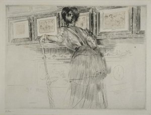 Looking At The Watteau De Louvre — Paul César Helleu