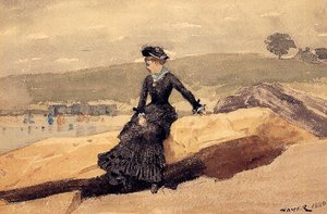 Girl On Beach — Winslow Homer