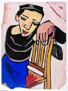 Woman Draped On Chair — William H. Johnson