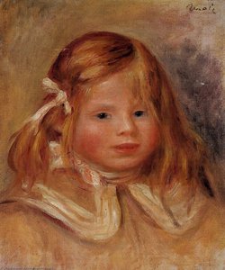 Coco In A Red Ribbon — Pierre-auguste Renoir, Impressionism