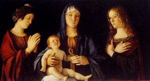 Virgin And Child With St. Catherine And Mary Magdalene — Giovanni Bellini