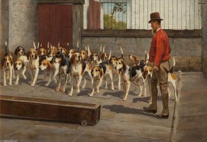 Feeding Time At Holcombe Kennels — Alfred Duke