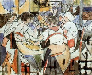 People In The Coffee (study) — Rafael Barradas