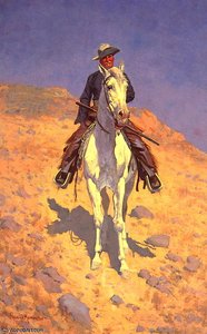 Self Portrait On A Horse — Frederic Remington, American Regionalism