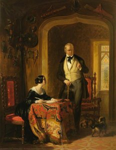 Sir Walter Scott Dictating to His Daughter, Anne, in the Armoury at Abbotsford