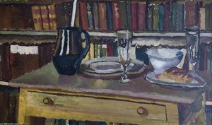 Still Life With Bookcase — Duncan Grant