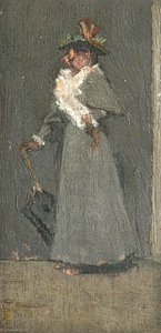 Figure Of Lady In Grey — Sidney Herbert Sime