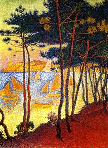 Sails And Pines — Paul Signac, Post-impressionism