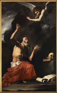 St. Jerome And The Angel — Jusepe De Ribera, Baroque