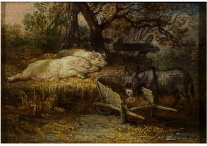 Donkey And Pigs — James Ward, Romanticism