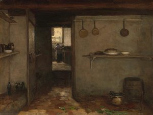 Cellar of the Artist’s Home in The Hague, Johan Hendrik Weissenbruch, 1888