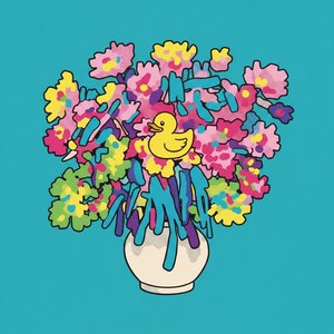 Ensueño Cromático: Un Singular Arreglo Floral Pop Con Alegres Acentos Amarillos — Louis Cartier