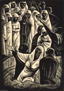 River Baptism (southern Baptism Negro Baptism) — Howard Cook