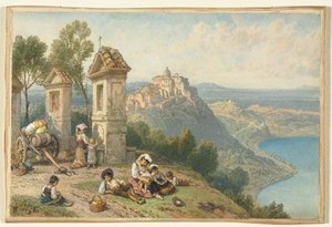 View Of Castel Gandolfo — Myles Birket Foster