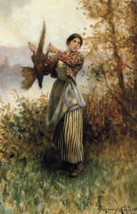 A Pheasant In Hand — Daniel Ridgway Knight