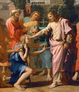 Jesus Heilung Der Blinden Von Jeriko — Nikolaus Poussin, Barock
